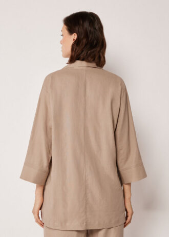 Loose Fit Blazer with Linen