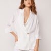 Loose Fit Blazer with Linen