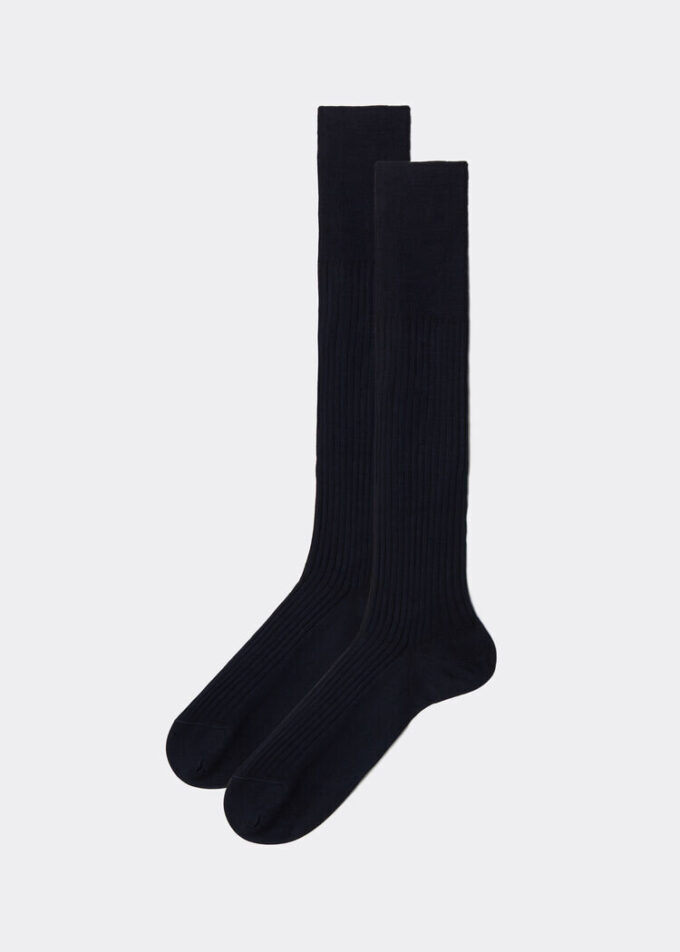 Men’s Lisle Thread Ribbed Long Socks Men’s Lisle Thread Ribbed Long Socks