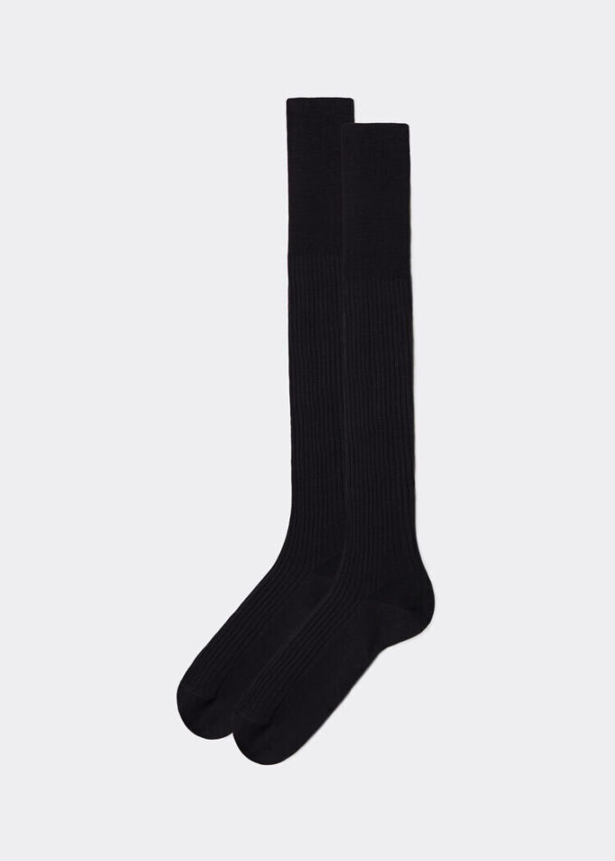 Men’s Lisle Thread Ribbed Long Socks Men’s Lisle Thread Ribbed Long Socks