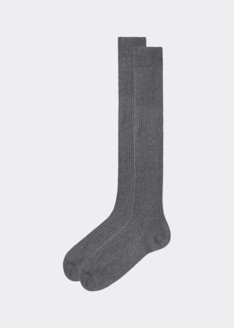 Men’s Lisle Thread Ribbed Long Socks