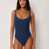 One Piece Swimsuit Crinkle Waves