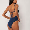 One Piece Swimsuit Crinkle Waves