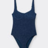 One Piece Swimsuit Crinkle Waves