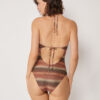 One Piece Swimsuit Golden Chevron