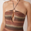 One Piece Swimsuit Golden Chevron