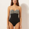 One-Piece Swimsuit Golden Stripes One-Piece Swimsuit Golden Stripes