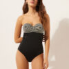 One-Piece Swimsuit Golden Stripes One-Piece Swimsuit Golden Stripes