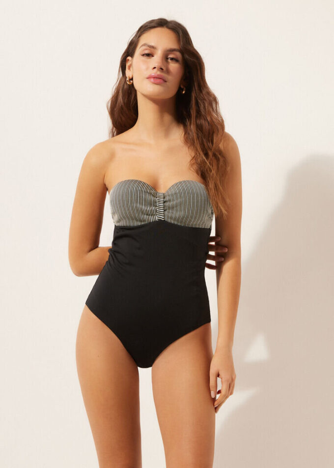 One-Piece Swimsuit Golden Stripes One-Piece Swimsuit Golden Stripes