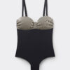 One-Piece Swimsuit Golden Stripes One-Piece Swimsuit Golden Stripes
