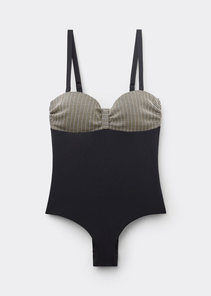One-Piece Swimsuit Golden Stripes One-Piece Swimsuit Golden Stripes