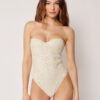 One Piece Swimsuit Sequin Net