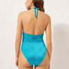 One Piece Swimsuit Shiny Satin