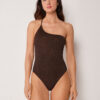 One-Shoulder Swimsuit Metallic Glow One-Shoulder Swimsuit Metallic Glow