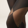Opaque Tights with Sheer Inserts