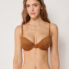 Padded Push-Up Bikini Top Shiny Satin