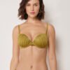 Padded Push-Up Bikini Top Shiny Satin