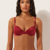 Padded Push-Up Bikini Top Shiny Satin