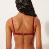 Padded Push-Up Bikini Top Shiny Satin