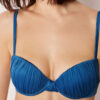 Padded Push-Up Bikini Top Shiny Satin