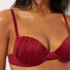 Padded Push-Up Bikini Top Shiny Satin