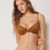 Padded Push-Up Bikini Top Shiny Satin