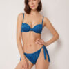 Padded Push-Up Bikini Top Shiny Satin