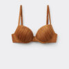 Padded Push-Up Bikini Top Shiny Satin