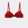 Padded Push-Up Bikini Top Shiny Satin
