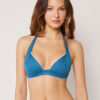 Padded Triangle Swimsuit Top Sea Corals