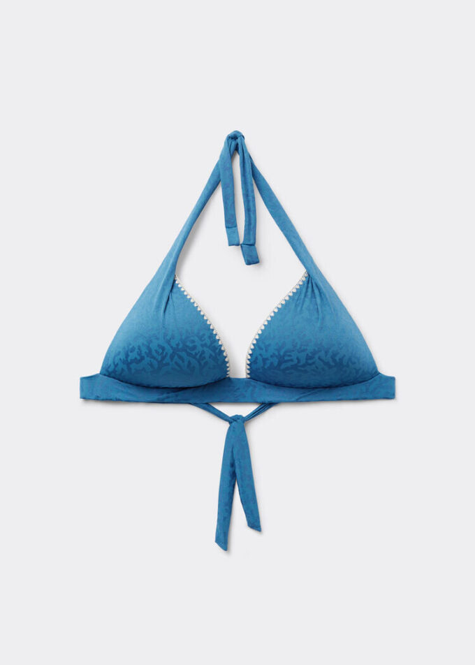 Padded Triangle Swimsuit Top Sea Corals