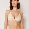 Padded Triangle Swimsuit Top Sequin Net Padded Triangle Swimsuit Top Sequin Net