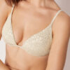 Padded Triangle Swimsuit Top Sequin Net Padded Triangle Swimsuit Top Sequin Net