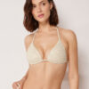 Padded Triangle Swimsuit Top Sequin Net Padded Triangle Swimsuit Top Sequin Net