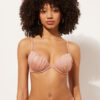 Push up Swimsuit Shiny Satin