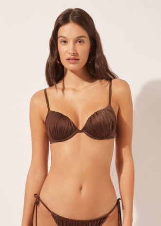 Push up Swimsuit Shiny Satin