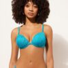 Push up Swimsuit Shiny Satin