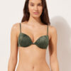 Push up Swimsuit Shiny Satin