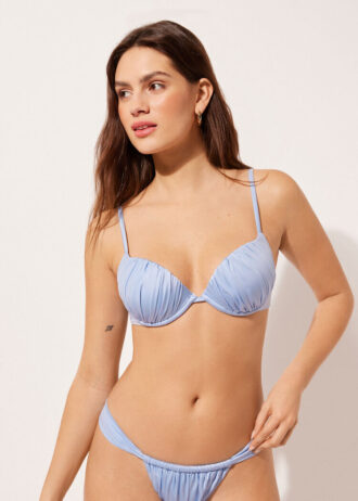 Push up Swimsuit Shiny Satin