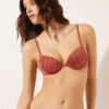 Push up Swimsuit Shiny Satin
