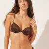 Push up Swimsuit Shiny Satin