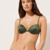 Push up Swimsuit Shiny Satin