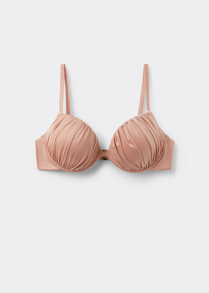 Push up Swimsuit Shiny Satin