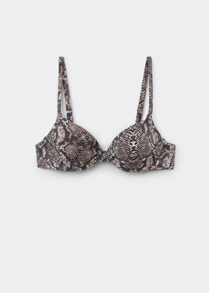 Push up Swimsuit Top Classic Snake