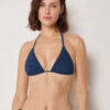 Removable Padding Triangle Swimsuit Top Crinkle Waves Removable Padding Triangle Swimsuit Top Crinkle Waves