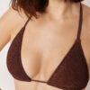 Removable Padding Triangle Swimsuit Top Crinkle Waves Removable Padding Triangle Swimsuit Top Crinkle Waves
