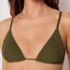 Removable Padding Triangle Swimsuit Top Crinkle Waves Removable Padding Triangle Swimsuit Top Crinkle Waves