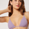 Removable Padding Triangle Swimsuit Top Crinkle Waves Removable Padding Triangle Swimsuit Top Crinkle Waves