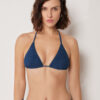 Removable Padding Triangle Swimsuit Top Crinkle Waves Removable Padding Triangle Swimsuit Top Crinkle Waves