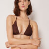 Removable Padding Triangle Swimsuit Top Crinkle Waves Removable Padding Triangle Swimsuit Top Crinkle Waves